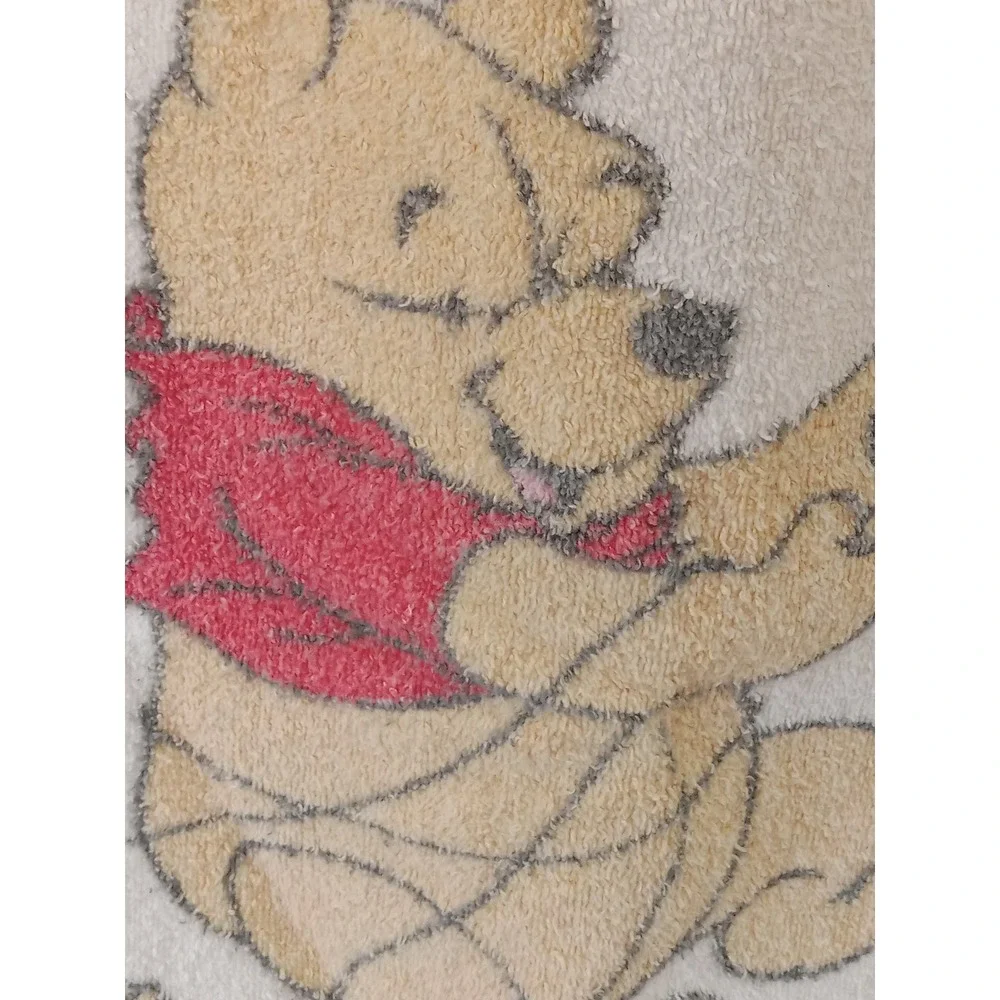 Vintage Disney Winnie the Pooh Windy Day Umbrella Towel White Cotton